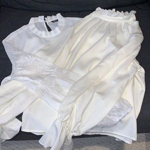 Two Long sleeve Shein Bell Sleeve Shirts